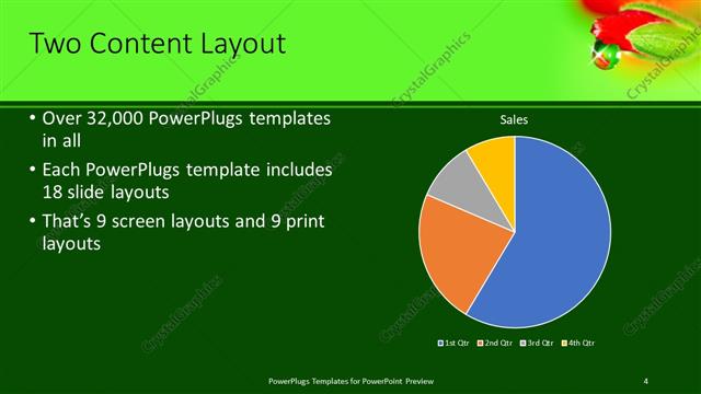 Two Content presentation slide layout