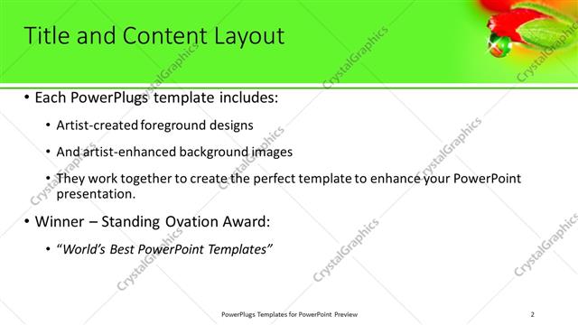 Title and Content presentation slide layout