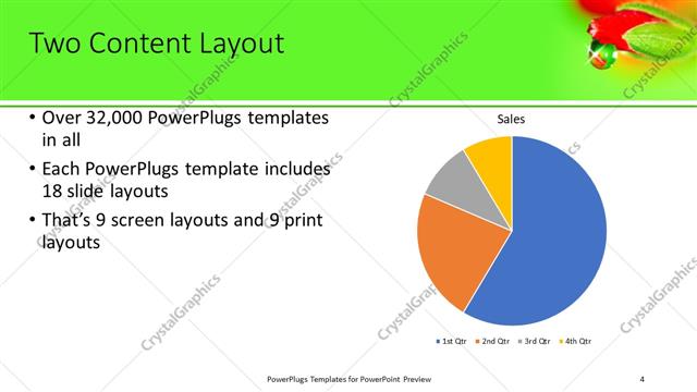 Two Content presentation slide layout