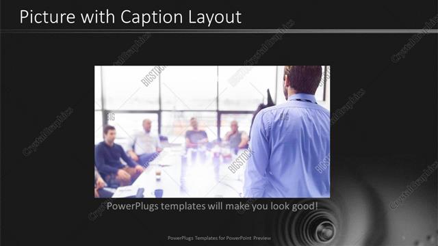 Picture with Caption presentation slide layout