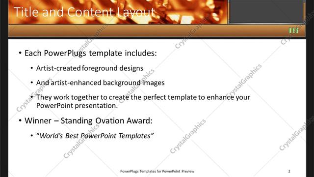Title and Content presentation slide layout