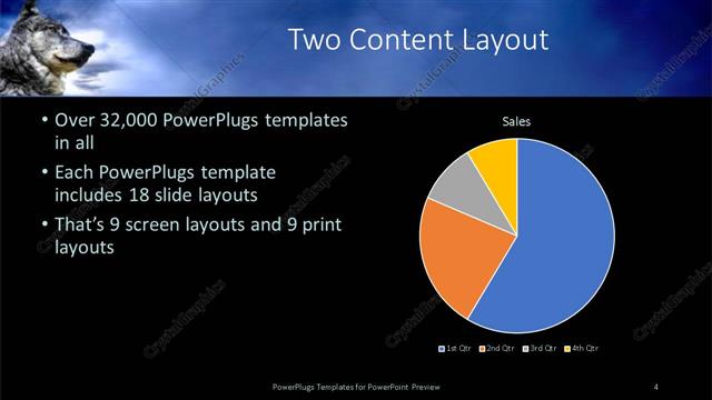 Two Content presentation slide layout