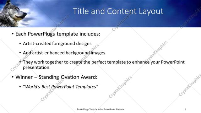 Title and Content presentation slide layout