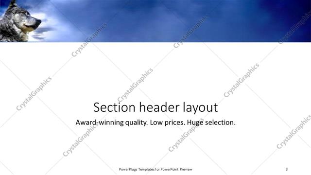 Section Header presentation slide layout