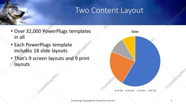 Two Content presentation slide layout