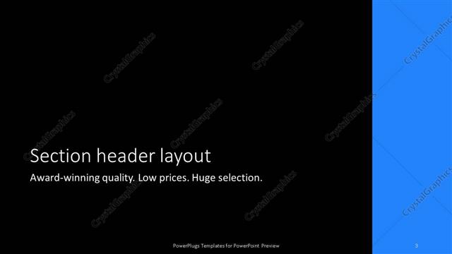 Section Header presentation slide layout