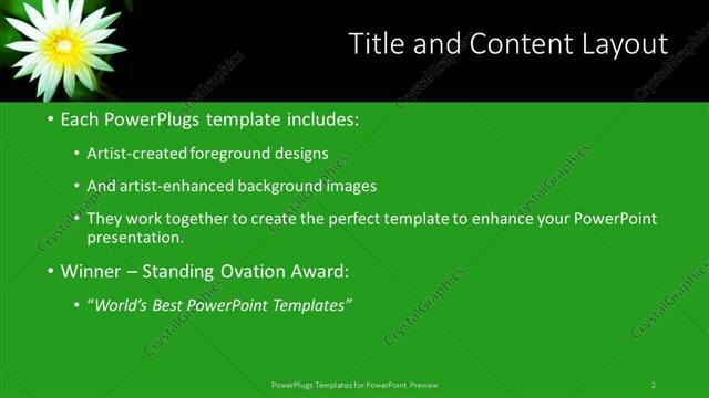 Title and Content presentation slide layout