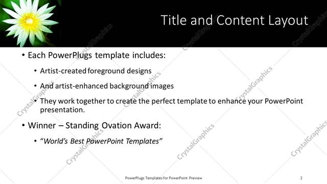 Title and Content presentation slide layout