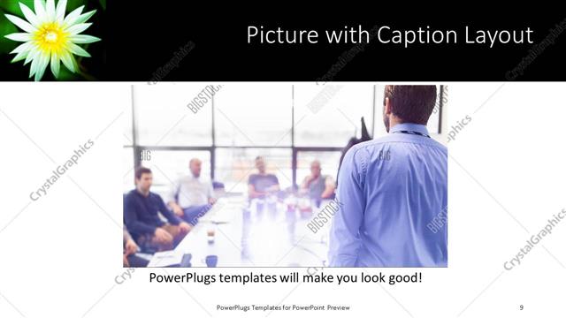 Picture with Caption presentation slide layout
