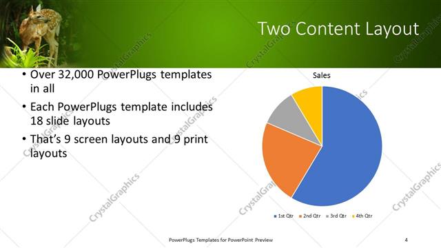 Two Content presentation slide layout