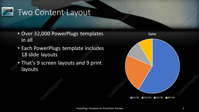 Two Content presentation slide layout