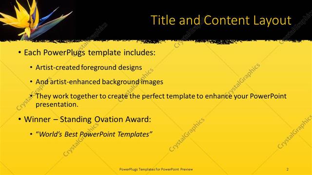 Title and Content presentation slide layout