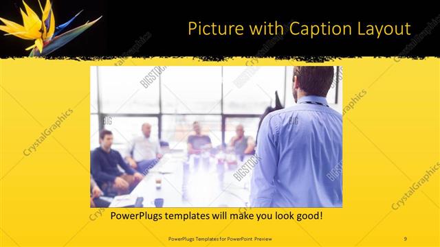 Picture with Caption presentation slide layout