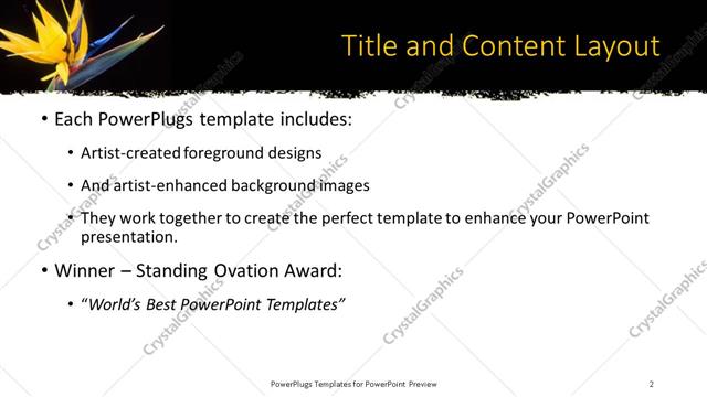 Title and Content presentation slide layout