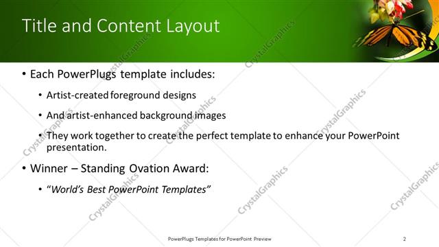 Title and Content presentation slide layout