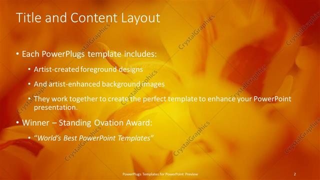 Title and Content presentation slide layout