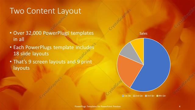 Two Content presentation slide layout