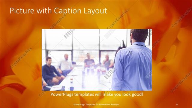 Picture with Caption presentation slide layout