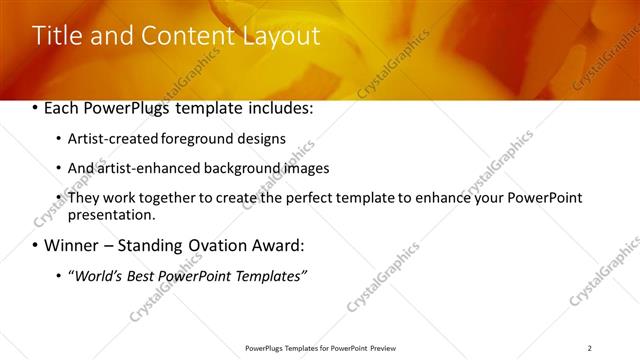 Title and Content presentation slide layout