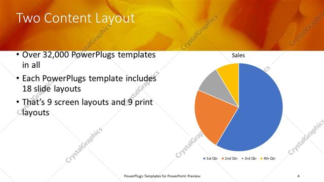 Two Content presentation slide layout