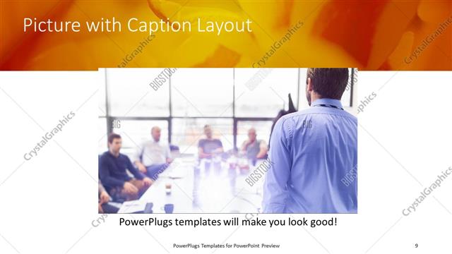 Picture with Caption presentation slide layout