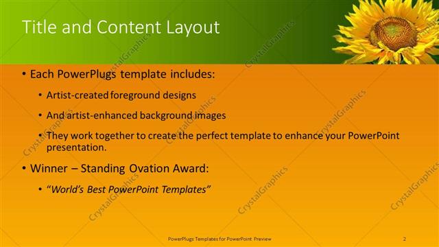 Title and Content presentation slide layout
