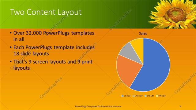 Two Content presentation slide layout