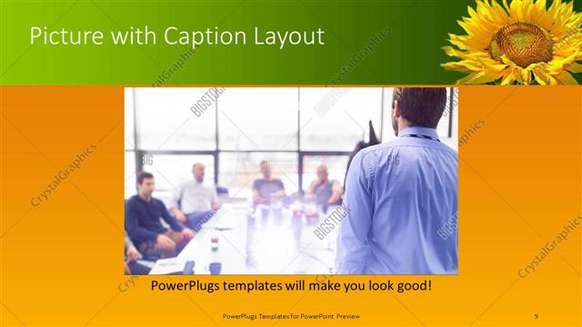 Picture with Caption presentation slide layout