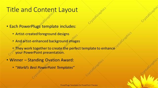 Title and Content presentation slide layout