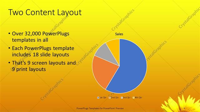 Two Content presentation slide layout