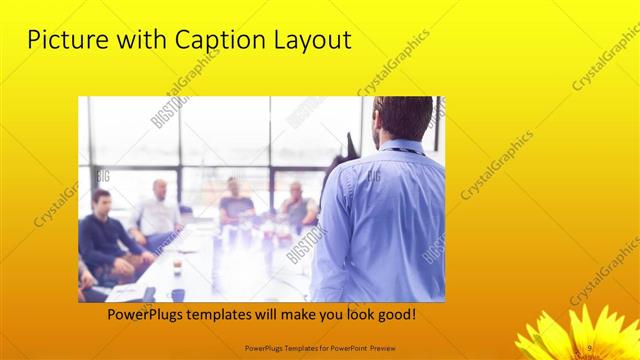 Picture with Caption presentation slide layout