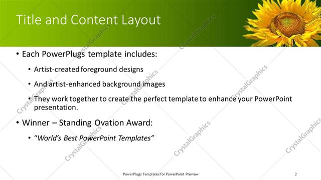 Title and Content presentation slide layout