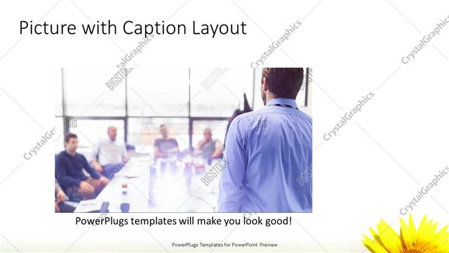 Picture with Caption presentation slide layout