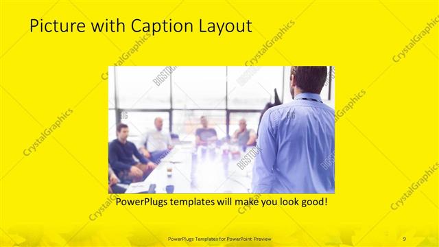 Picture with Caption presentation slide layout