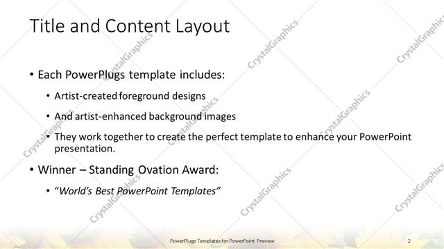 Title and Content presentation slide layout