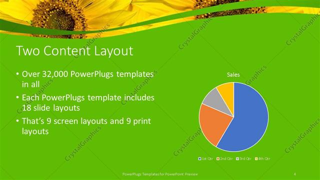 Two Content presentation slide layout