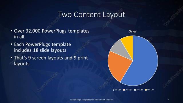 Two Content presentation slide layout