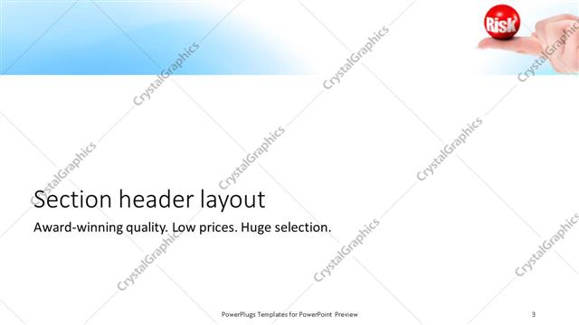 Section Header presentation slide layout