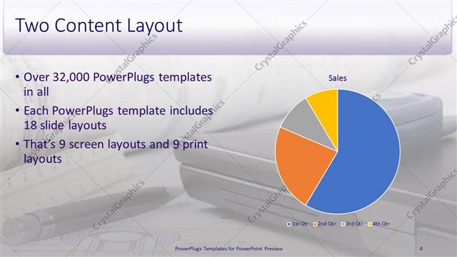 Two Content presentation slide layout