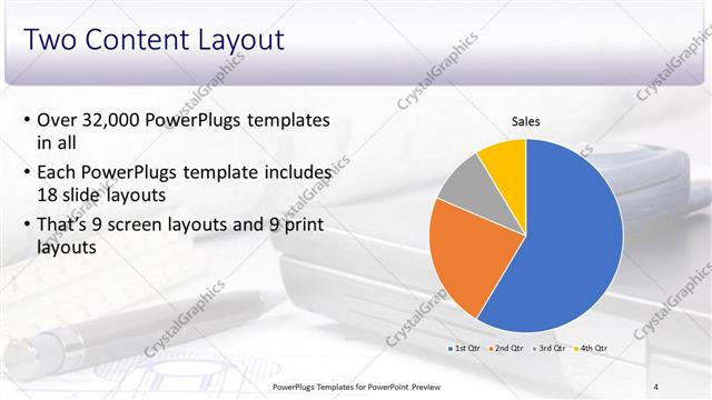 Two Content presentation slide layout