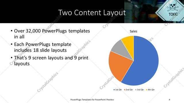 Two Content presentation slide layout
