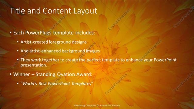 Title and Content presentation slide layout