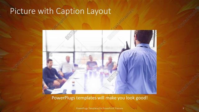Picture with Caption presentation slide layout