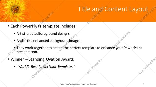 Title and Content presentation slide layout