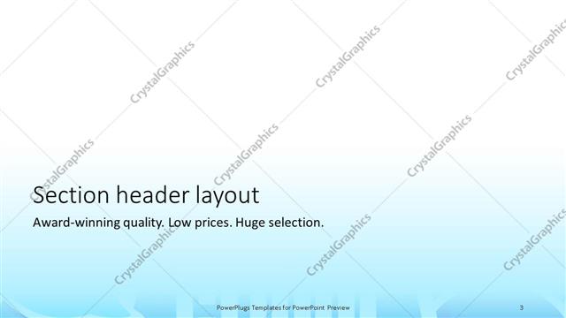 Section Header presentation slide layout