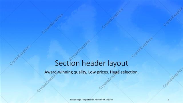 Section Header presentation slide layout