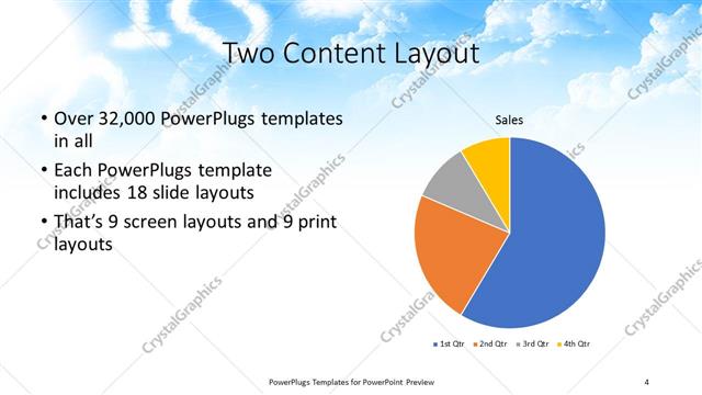 Two Content presentation slide layout