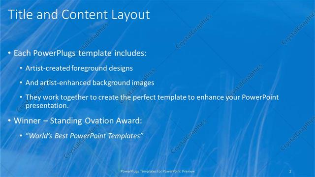 Title and Content presentation slide layout