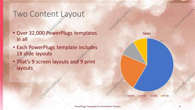 Two Content presentation slide layout