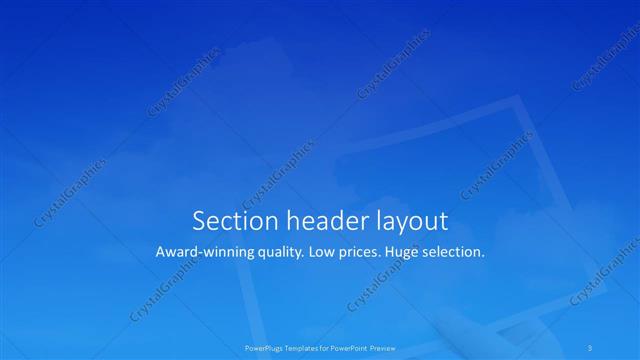 Section Header presentation slide layout